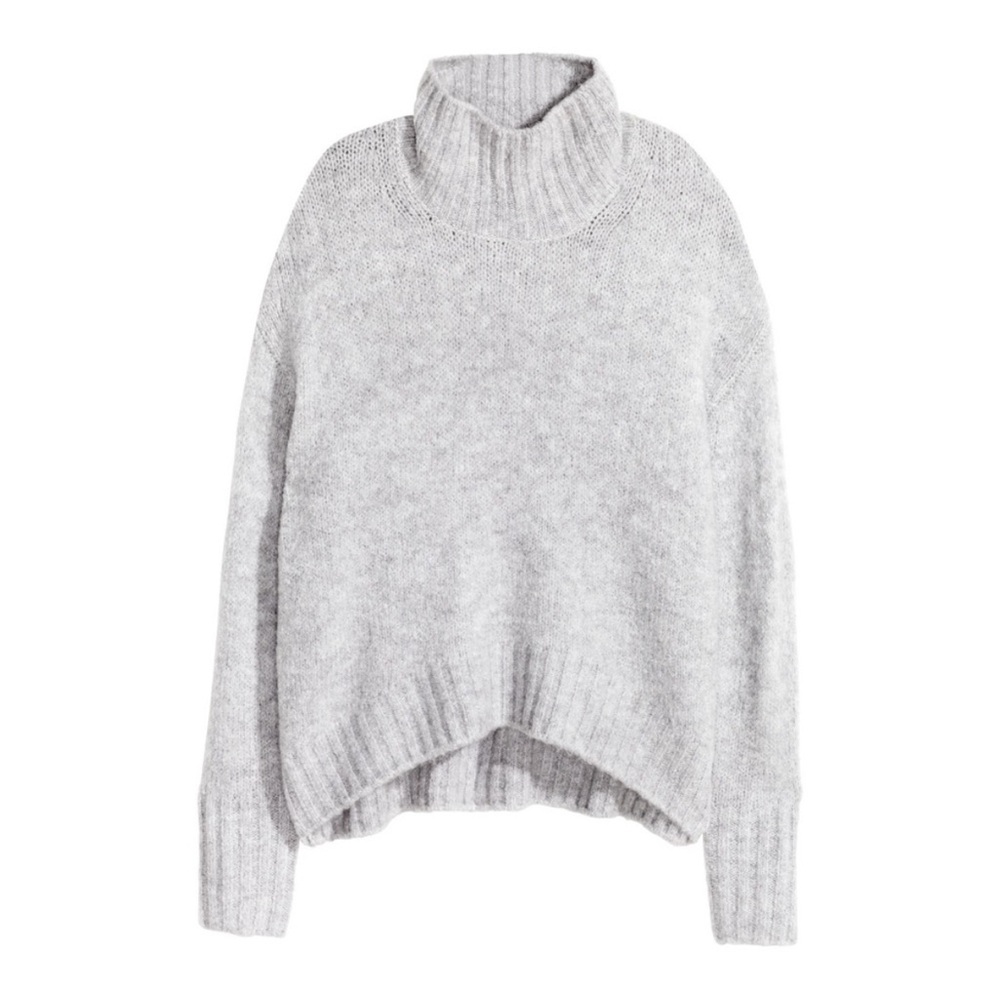 NWOT H&M chunky oversized polo neck knit sweater jumper turtleneck